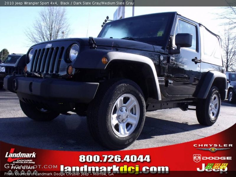 Black / Dark Slate Gray/Medium Slate Gray 2010 Jeep Wrangler Sport 4x4