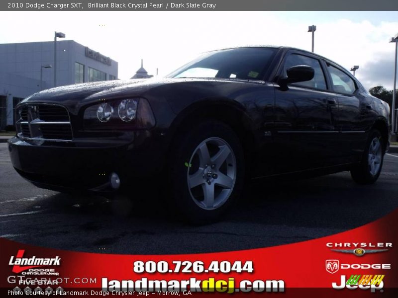Brilliant Black Crystal Pearl / Dark Slate Gray 2010 Dodge Charger SXT