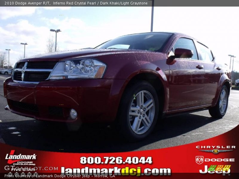 Inferno Red Crystal Pearl / Dark Khaki/Light Graystone 2010 Dodge Avenger R/T