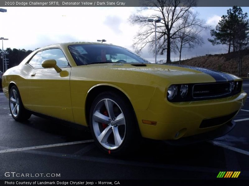 Detonator Yellow / Dark Slate Gray 2010 Dodge Challenger SRT8