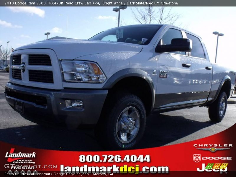 Bright White / Dark Slate/Medium Graystone 2010 Dodge Ram 2500 TRX4-Off Road Crew Cab 4x4
