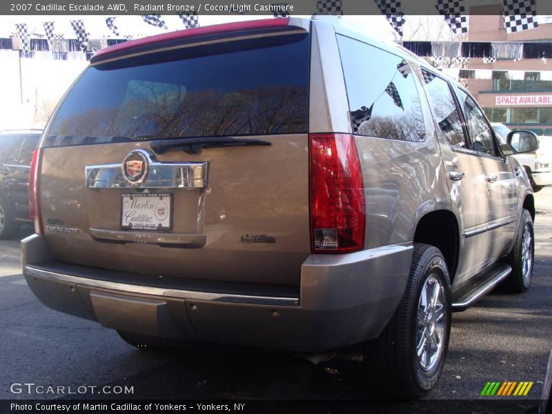 Radiant Bronze / Cocoa/Light Cashmere 2007 Cadillac Escalade AWD