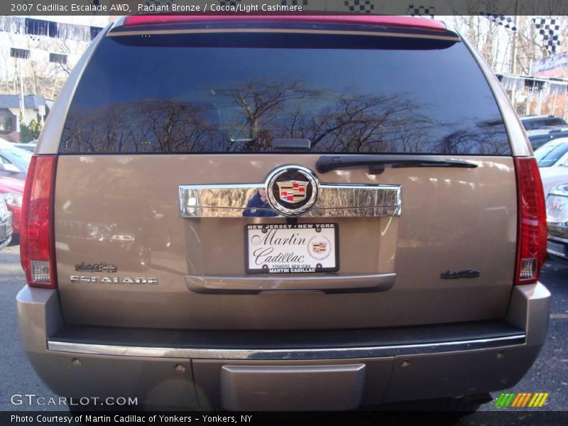 Radiant Bronze / Cocoa/Light Cashmere 2007 Cadillac Escalade AWD