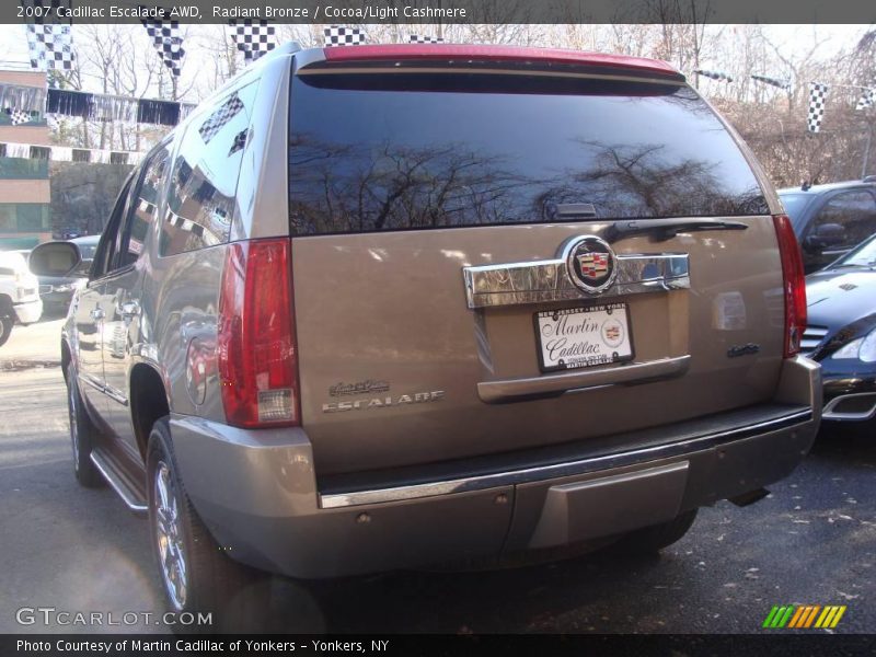 Radiant Bronze / Cocoa/Light Cashmere 2007 Cadillac Escalade AWD