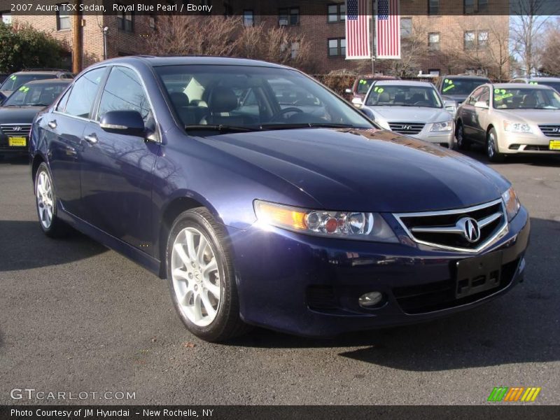 Royal Blue Pearl / Ebony 2007 Acura TSX Sedan