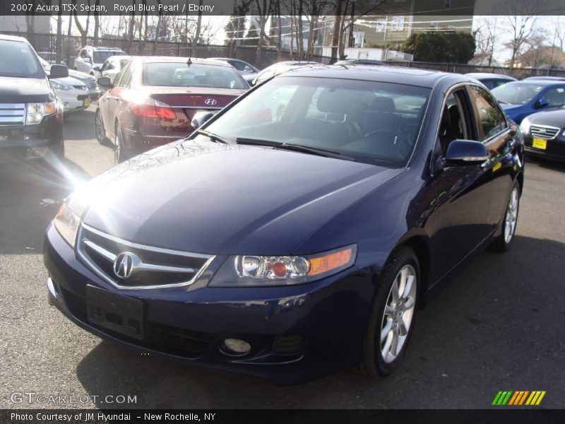 Royal Blue Pearl / Ebony 2007 Acura TSX Sedan