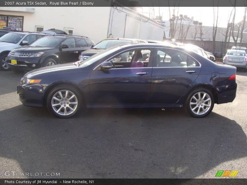 Royal Blue Pearl / Ebony 2007 Acura TSX Sedan
