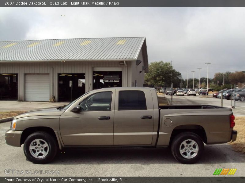 Light Khaki Metallic / Khaki 2007 Dodge Dakota SLT Quad Cab