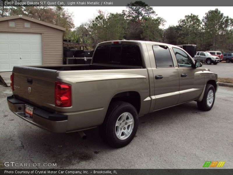 Light Khaki Metallic / Khaki 2007 Dodge Dakota SLT Quad Cab