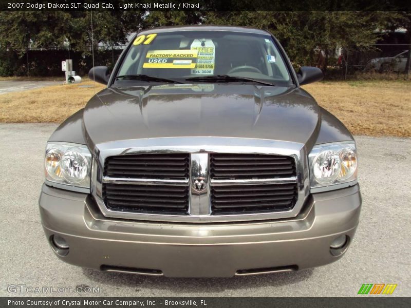 Light Khaki Metallic / Khaki 2007 Dodge Dakota SLT Quad Cab