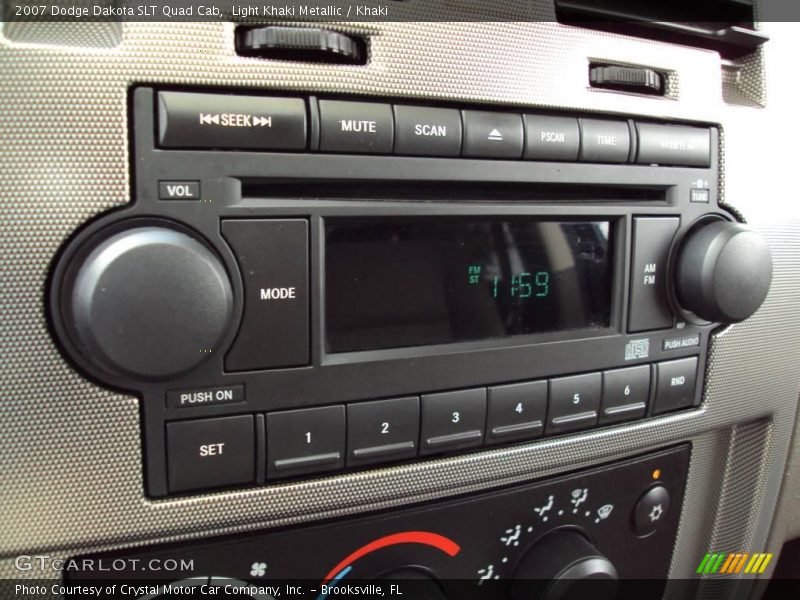 Light Khaki Metallic / Khaki 2007 Dodge Dakota SLT Quad Cab