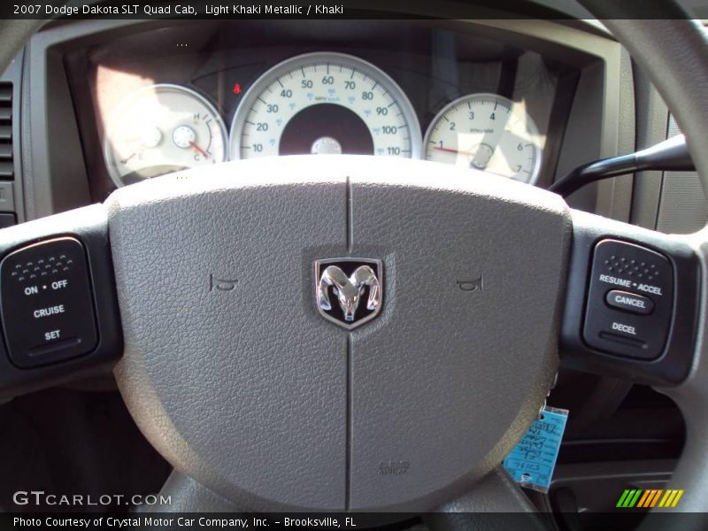 Light Khaki Metallic / Khaki 2007 Dodge Dakota SLT Quad Cab