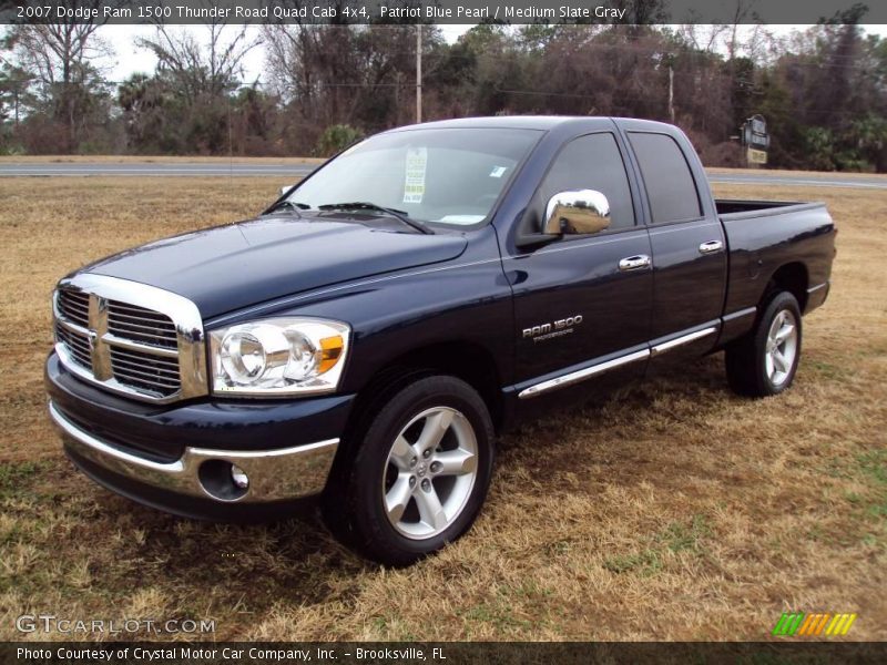 Patriot Blue Pearl / Medium Slate Gray 2007 Dodge Ram 1500 Thunder Road Quad Cab 4x4