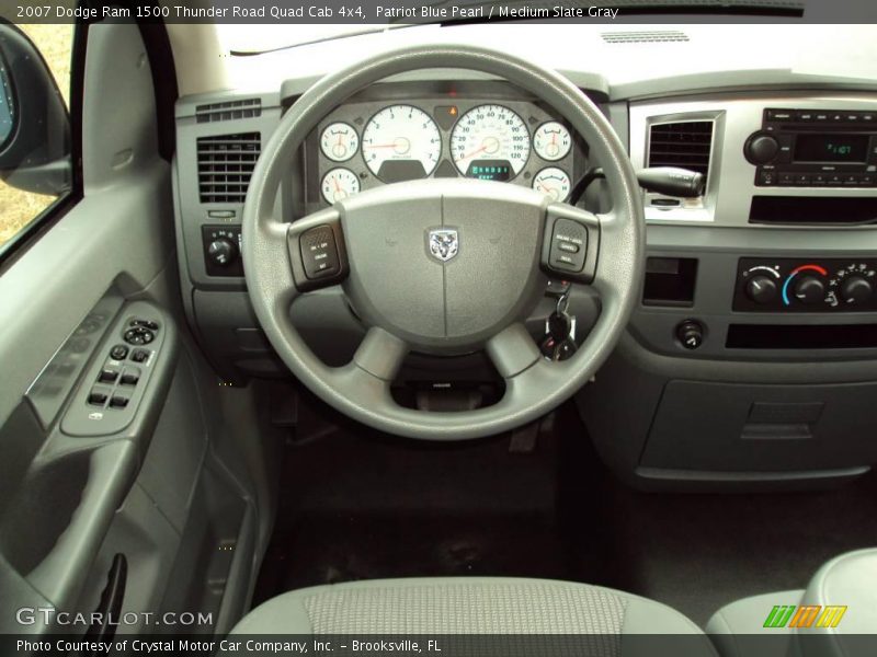 Patriot Blue Pearl / Medium Slate Gray 2007 Dodge Ram 1500 Thunder Road Quad Cab 4x4