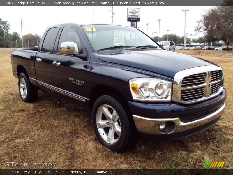 Patriot Blue Pearl / Medium Slate Gray 2007 Dodge Ram 1500 Thunder Road Quad Cab 4x4