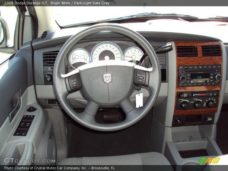 Bright White / Dark/Light Slate Gray 2008 Dodge Durango SLT