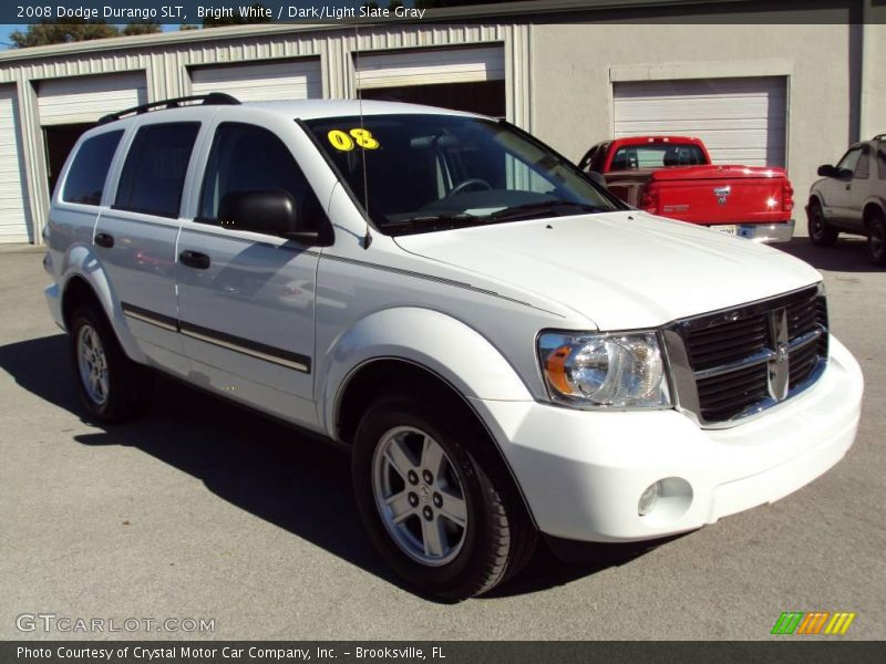 Bright White / Dark/Light Slate Gray 2008 Dodge Durango SLT