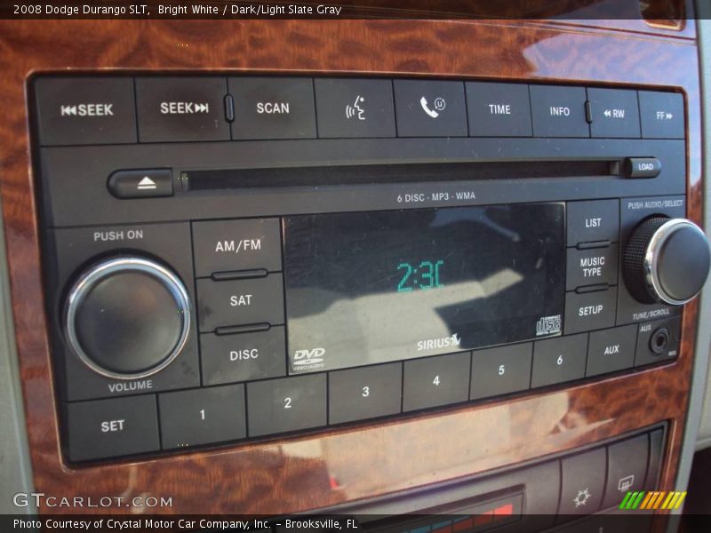 Bright White / Dark/Light Slate Gray 2008 Dodge Durango SLT
