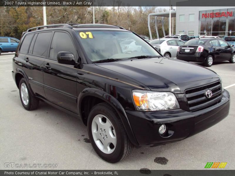 Black / Ash Gray 2007 Toyota Highlander Limited