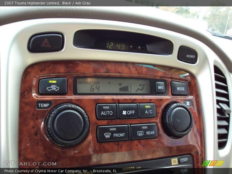 Black / Ash Gray 2007 Toyota Highlander Limited