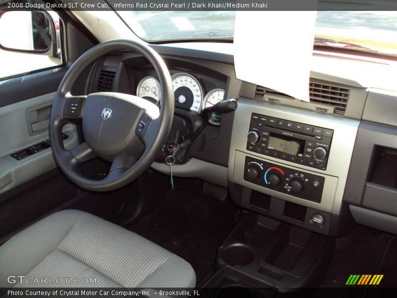 Inferno Red Crystal Pearl / Dark Khaki/Medium Khaki 2008 Dodge Dakota SLT Crew Cab