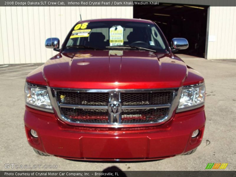 Inferno Red Crystal Pearl / Dark Khaki/Medium Khaki 2008 Dodge Dakota SLT Crew Cab
