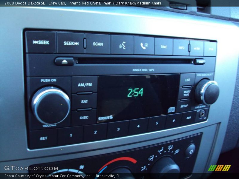 Inferno Red Crystal Pearl / Dark Khaki/Medium Khaki 2008 Dodge Dakota SLT Crew Cab
