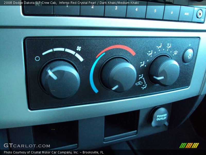Inferno Red Crystal Pearl / Dark Khaki/Medium Khaki 2008 Dodge Dakota SLT Crew Cab