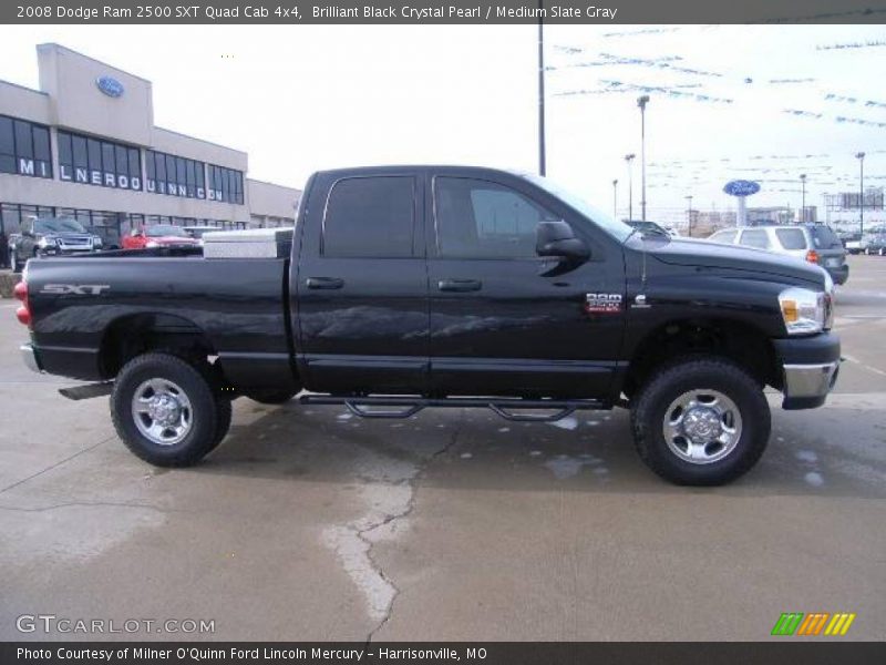 Brilliant Black Crystal Pearl / Medium Slate Gray 2008 Dodge Ram 2500 SXT Quad Cab 4x4