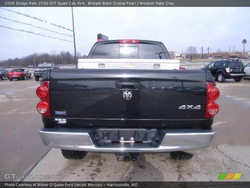 Brilliant Black Crystal Pearl / Medium Slate Gray 2008 Dodge Ram 2500 SXT Quad Cab 4x4