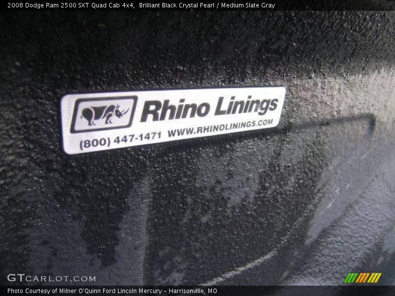 Brilliant Black Crystal Pearl / Medium Slate Gray 2008 Dodge Ram 2500 SXT Quad Cab 4x4