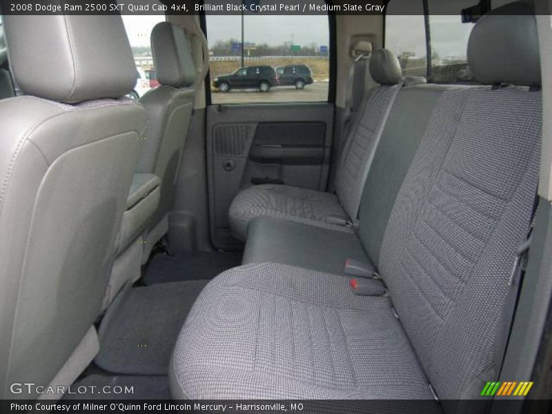 Brilliant Black Crystal Pearl / Medium Slate Gray 2008 Dodge Ram 2500 SXT Quad Cab 4x4