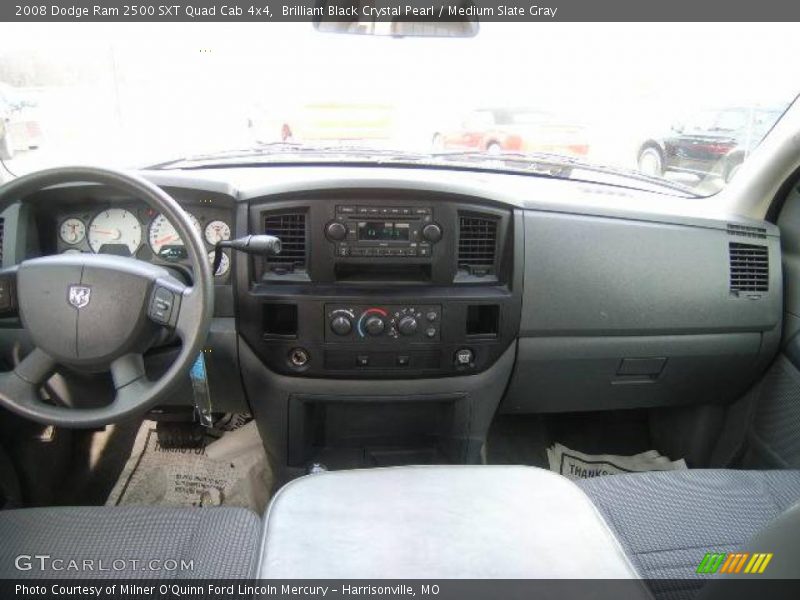 Brilliant Black Crystal Pearl / Medium Slate Gray 2008 Dodge Ram 2500 SXT Quad Cab 4x4