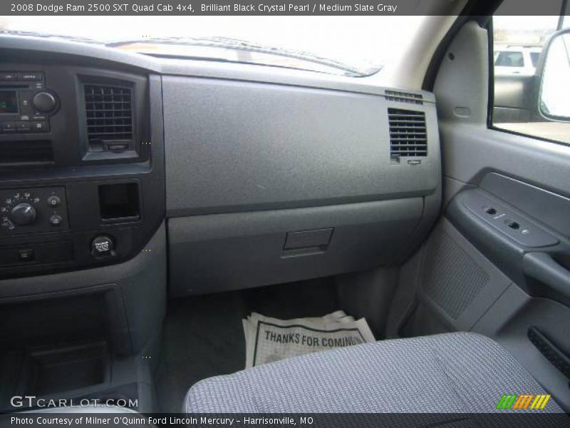 Brilliant Black Crystal Pearl / Medium Slate Gray 2008 Dodge Ram 2500 SXT Quad Cab 4x4