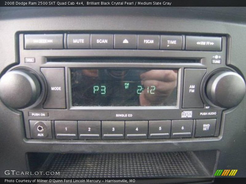 Brilliant Black Crystal Pearl / Medium Slate Gray 2008 Dodge Ram 2500 SXT Quad Cab 4x4