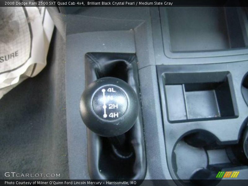 Brilliant Black Crystal Pearl / Medium Slate Gray 2008 Dodge Ram 2500 SXT Quad Cab 4x4