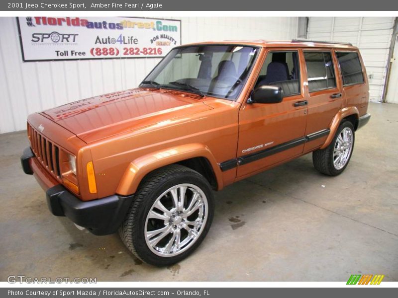 Amber Fire Pearl / Agate 2001 Jeep Cherokee Sport