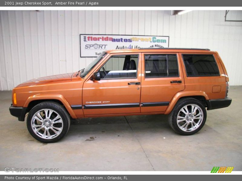 Amber Fire Pearl / Agate 2001 Jeep Cherokee Sport