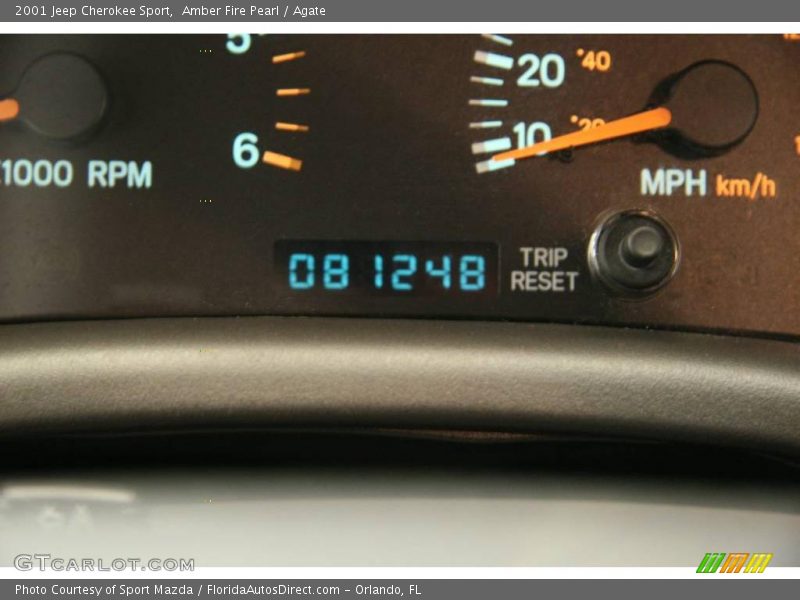 Amber Fire Pearl / Agate 2001 Jeep Cherokee Sport