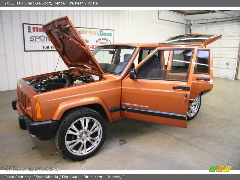 Amber Fire Pearl / Agate 2001 Jeep Cherokee Sport
