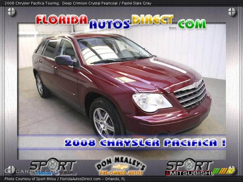 Deep Crimson Crystal Pearlcoat / Pastel Slate Gray 2008 Chrysler Pacifica Touring