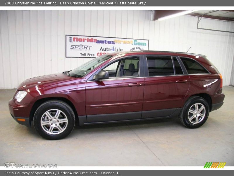 Deep Crimson Crystal Pearlcoat / Pastel Slate Gray 2008 Chrysler Pacifica Touring