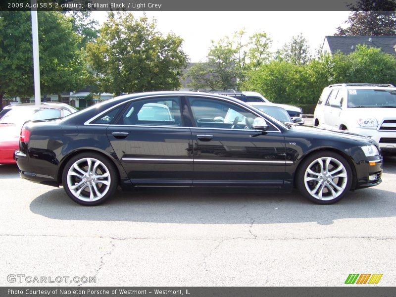 Brilliant Black / Light Grey 2008 Audi S8 5.2 quattro