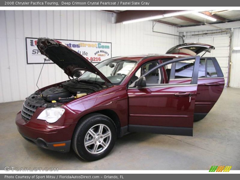 Deep Crimson Crystal Pearlcoat / Pastel Slate Gray 2008 Chrysler Pacifica Touring