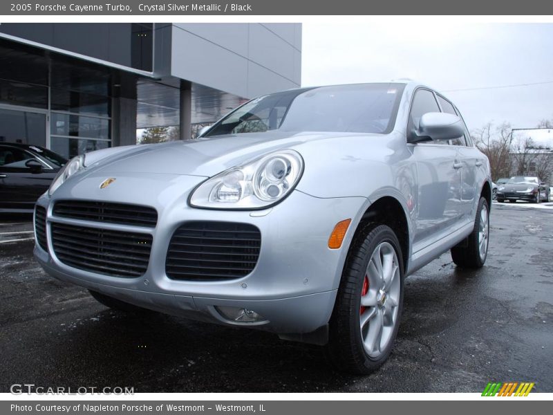 Crystal Silver Metallic / Black 2005 Porsche Cayenne Turbo