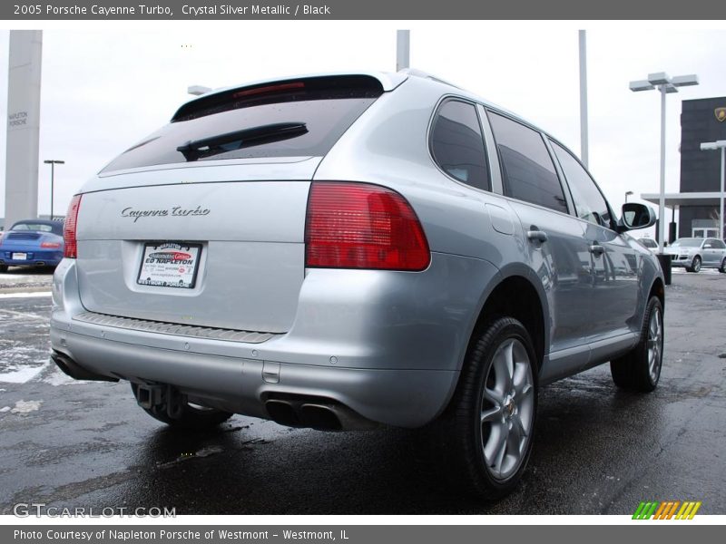 Crystal Silver Metallic / Black 2005 Porsche Cayenne Turbo