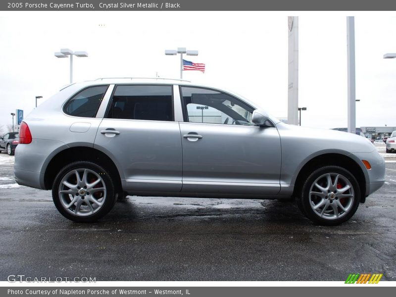 Crystal Silver Metallic / Black 2005 Porsche Cayenne Turbo