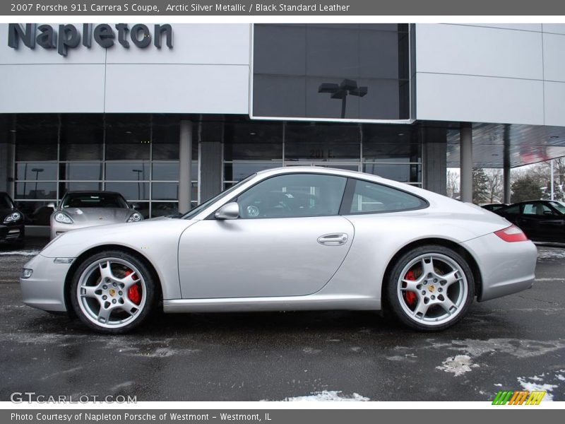 Arctic Silver Metallic / Black Standard Leather 2007 Porsche 911 Carrera S Coupe