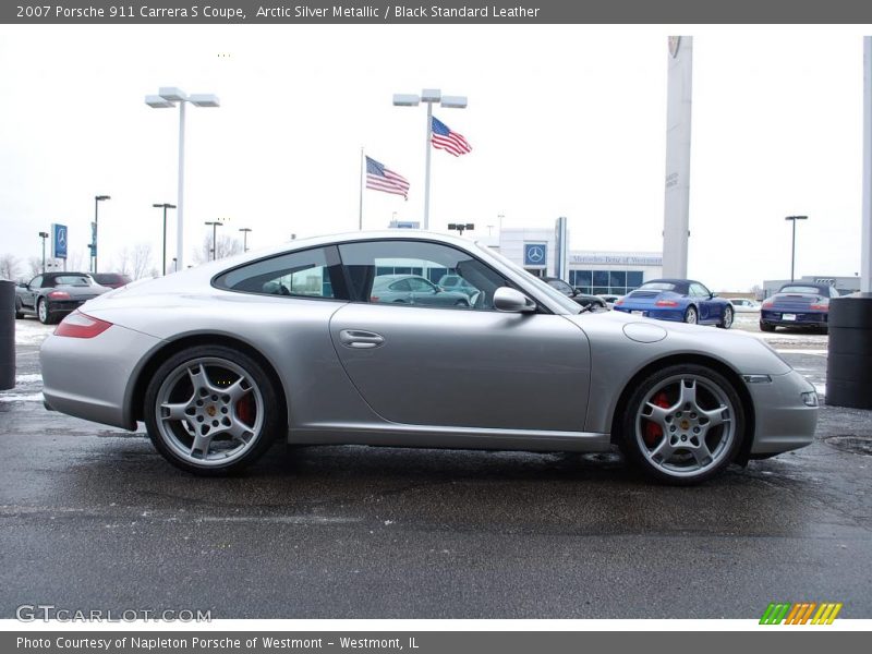 Arctic Silver Metallic / Black Standard Leather 2007 Porsche 911 Carrera S Coupe