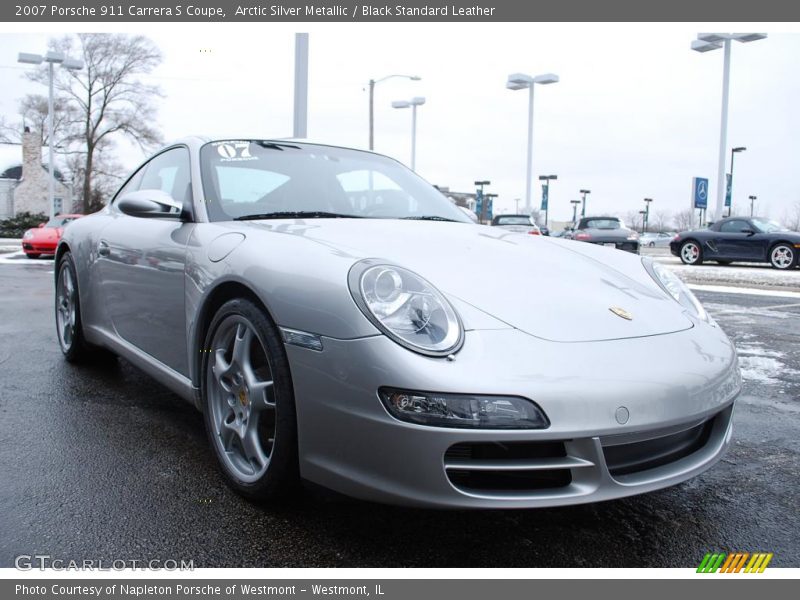 Arctic Silver Metallic / Black Standard Leather 2007 Porsche 911 Carrera S Coupe